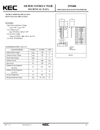 Datasheet 2N5401 manufacturer KEC